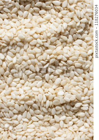 White sesame background, macro top view. White sesame background, macro top view. 118276034