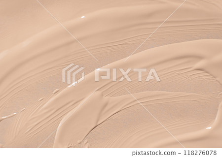 Abstract delicate minimalist beige background, cosmetic cream stroke. Abstract delicate minimalist beige background, cosmetic cream stroke. 118276078