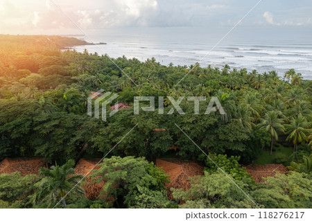 Brown tile roof villas 118276217