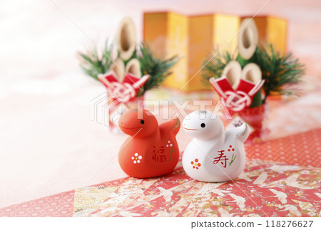 New Year's card Year of the Snake 2025 New Year's card Year of the Snake 2025 118276627