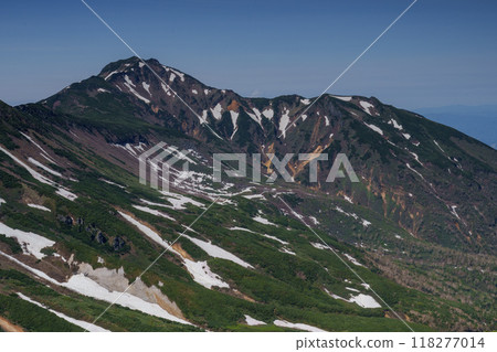 十勝嶽山脈,富良野山,上幌岡梅德山,自然,殘雪,六月,風景,新綠,初夏,陽光明媚,登山,北海道,大 十勝嶽山脈,富良野山,上幌岡梅德山,自然,殘雪,六月,風景,新綠,初夏,陽光明媚,登山,北海道,大 118277014