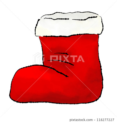 繪本風格聖誕老人靴子 118277227