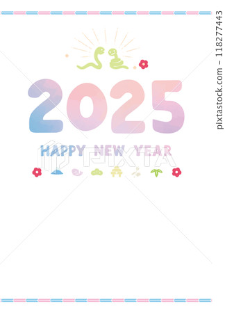 2025 Snake Year New Year's card template 118277443