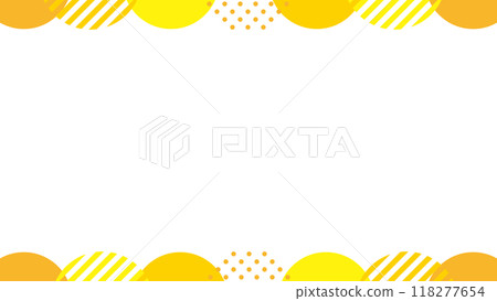 Geometric round frame top and bottom yellow 118277654