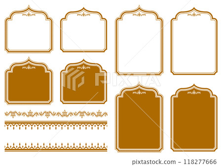 Asian style title frame set. Vector data. 118277666
