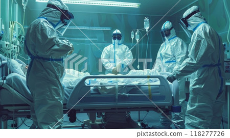 Doctor investigates Monkeypox. Search for Monkeypox in blood. Monkey disease . Virologist in chemical protection suit. Monkeypox epidemic , generated AI Doctor investigates Monkeypox. Search for Monkeypox in blood. Monkey disease . Virologist in chemical protection suit. Monkeypox epidemic , generated AI 118277726