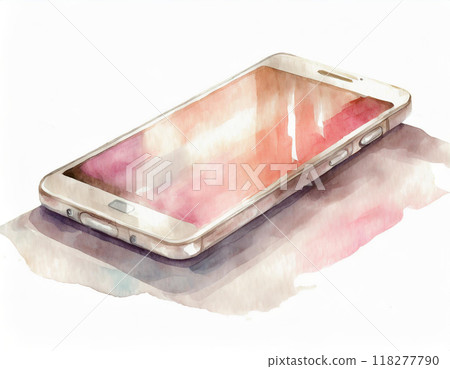 Smartphone painted in watercolor 118277790