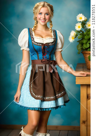 穿著 diand doyle 和白花的女模特兒工作室照片 118278551