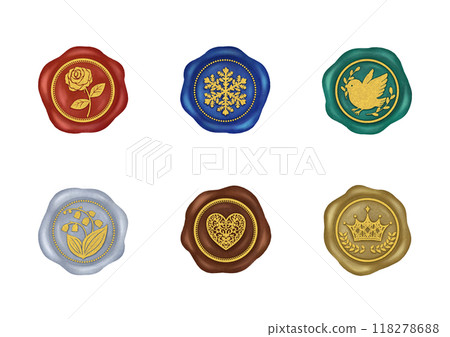 Illustration of sealing stamp 118278688