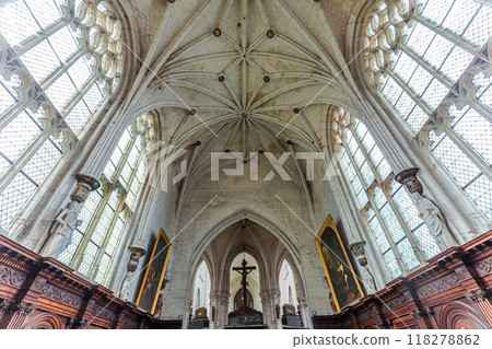 interiors of Saint Riquier abbey, Somme, France 118278862