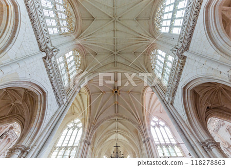 interiors of Saint Riquier abbey, Somme, France 118278863
