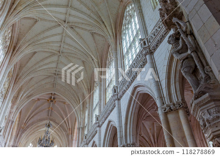 interiors of Saint Riquier abbey, Somme, France interiors of Saint Riquier abbey, Somme, France 118278869