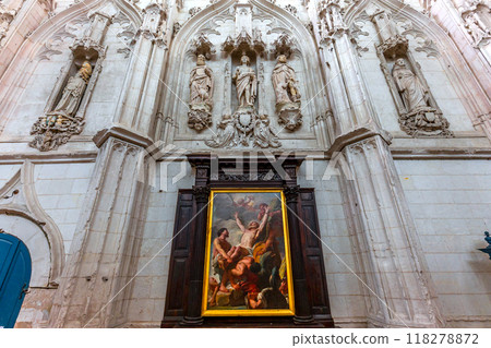 interiors of Saint Riquier abbey, Somme, France 118278872