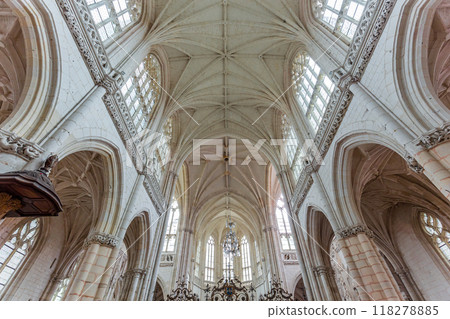 interiors of Saint Riquier abbey, Somme, France 118278885