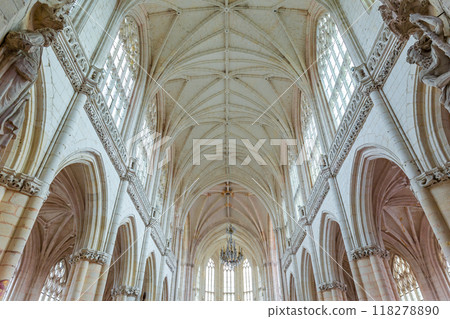 interiors of Saint Riquier abbey, Somme, France interiors of Saint Riquier abbey, Somme, France 118278890