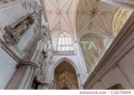 interiors of Saint Riquier abbey, Somme, France 118278899