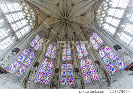 interiors of Saint Riquier abbey, Somme, France 118278904