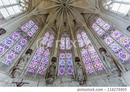 interiors of Saint Riquier abbey, Somme, France 118278905