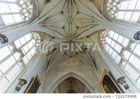 interiors of Saint Riquier abbey, Somme, France 118278906