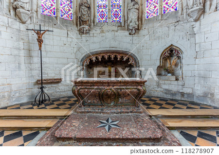 interiors of Saint Riquier abbey, Somme, France 118278907