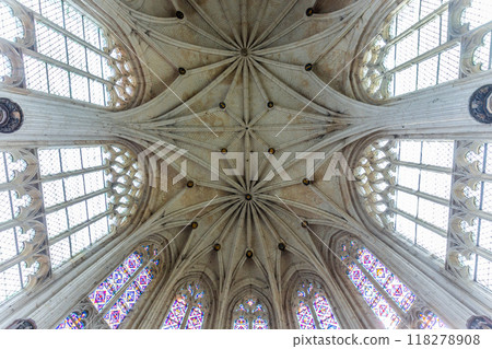 interiors of Saint Riquier abbey, Somme, France interiors of Saint Riquier abbey, Somme, France 118278908
