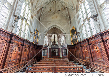 interiors of Saint Riquier abbey, Somme, France 118278920