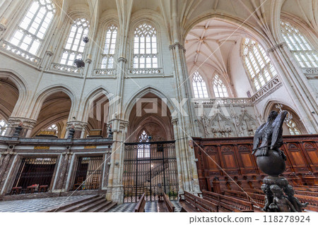interiors of Saint Riquier abbey, Somme, France 118278924