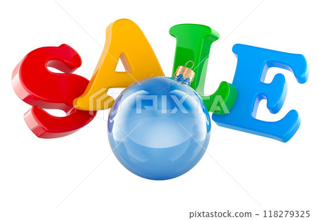 Christmas Sale, concept. 3D rendering 118279325