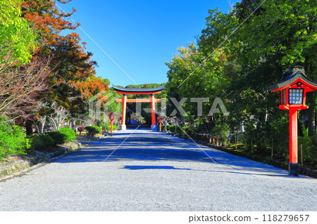 [大分縣]宇佐神社的Omotesando Otorii在晴朗的天氣 118279657