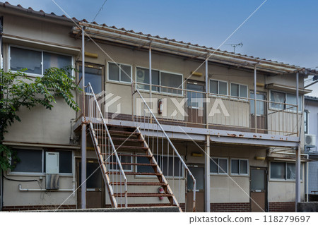 Abandoned apartment building (Japanese: akiya), Kanazawa, Japan. 118279697