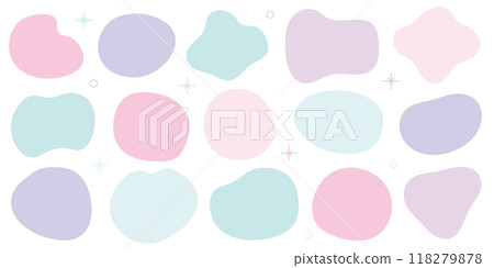 Shape Colorful Pink Light Blue Purple Glitter Set 118279878