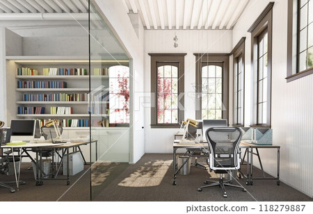 Open, collaborative office space . Open, collaborative office space . 118279887