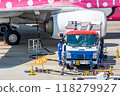 Airport vehicles, airplane refueling 118279927