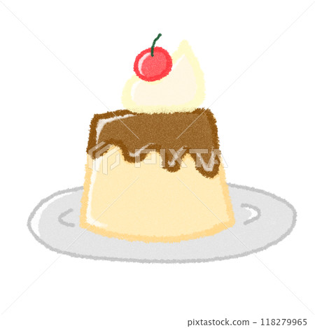 Sweets illustration (pudding) 118279965