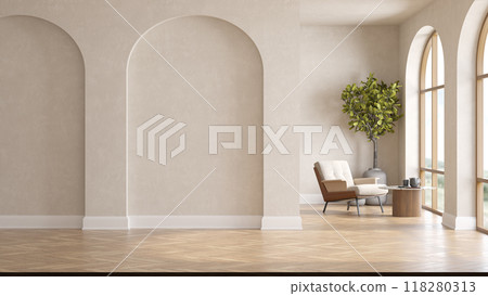 Empty interior room 3d illustration 118280313