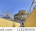 Restoration work on angel statues near Castel Sant'Angelo, Rome, for Jubilee 2025 118280456