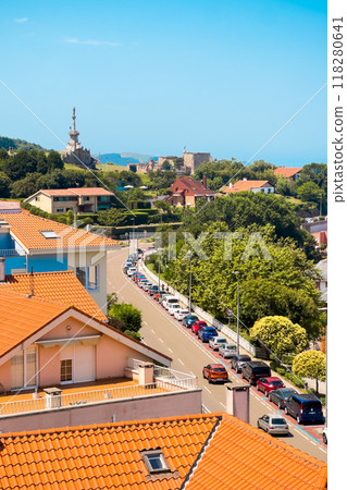 Famous travel destination Comillas village in Cantabria, Spain.  118280641