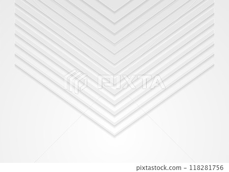 Grey and white tech paper arrows abstract background Grey and white tech paper arrows abstract background 118281756