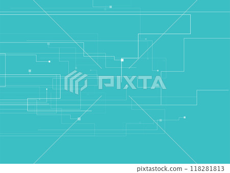 Abstract blue white tech lines drawing background 118281813