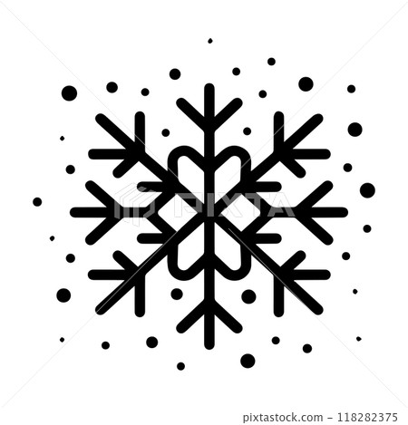 snow icon or modern line symbol. Vector line art and icon design with bold outline. Black and white Pixel Perfect minimalistic symbol isolated white background. Silhouette simple thin sign snow icon or modern line symbol. Vector line art and icon design with bold outline. Black and white Pixel Perfect minimalistic symbol isolated white background. Silhouette simple thin sign 118282375