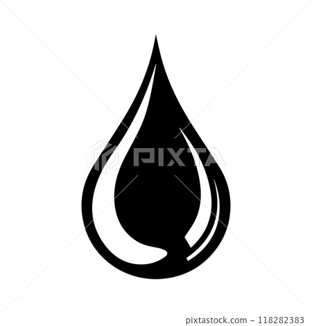 oil extraction icon or modern line symbol. Vector line art and icon design with bold outline. Black and white Pixel Perfect minimalistic symbol isolated white background. Silhouette simple thin sign 118282383