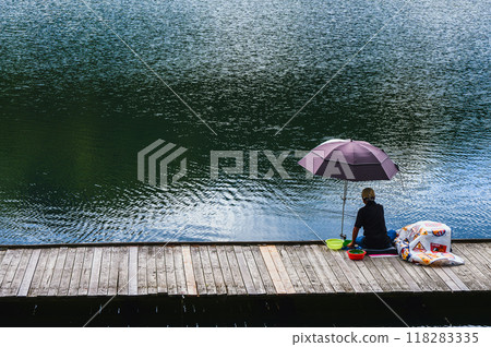 [Lake Hijiri] Fishing [Omi Village, Higashichikuma District] 118283335