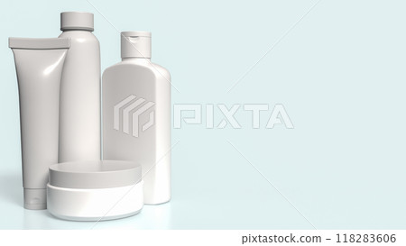 The Cosmetics package on white Background image 3d rendering. The Cosmetics package on white Background image 3d rendering. 118283606
