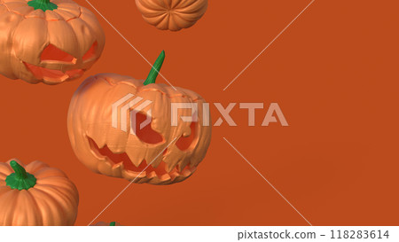 jack the o lantern for Halloween concept 3d rendering. jack the o lantern for Halloween concept 3d rendering. 118283614