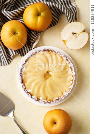 Japanese pear tart cake 118284011