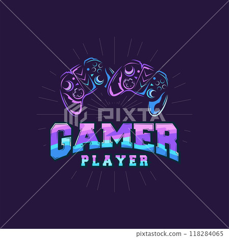 Game Console Logo, Gamer Design Gamepad Illustration Symbol Template Game Console Logo, Gamer Design Gamepad Illustration Symbol Template 118284065