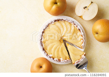 Japanese pear tart cake Japanese pear tart cake 118284091