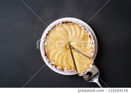 Japanese pear tart cake 118284138
