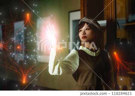 全息圖和女人 118284621