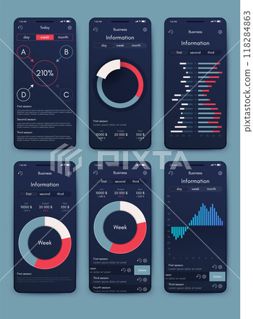 Vector graphics infographics with mobile phone. Template for creating mobile applications, workflow layout, diagram, banner, web design, business reports Vector graphics infographics with mobile phone. Template for creating mobile applications, workflow layout, diagram, banner, web design, business reports 118284863